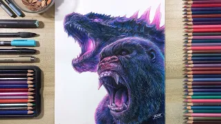 Drawing Godzilla x Kong | Fame Art