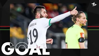 GOAL | Levan Shengelia Spectacular finish vs. KV Oostende