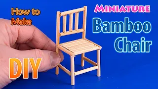 How to make a mini chair from Bamboo Skewers for Grilling. DollHouse