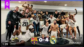 WILD Real madrid dressing room celebrations 0-4 clasico win!