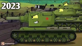 German fanatics Vs Soviet Strongman.cartoon about tank Luistrator 2023