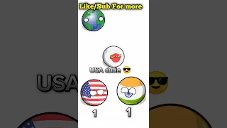 India🇮🇳 Vs USA🇺🇸 who will win in nutshell animation? #ww3 #countryballs #viral #shorts