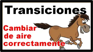 🐎✅Como hacer una BUENA TRANSICIÓN en equitación. Como cambiar de aire. Como pasar de TROTE A GALOPE