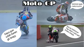 Momen Lucu Rider MotoGP Saat Terjatuh || Pengen Ketawa Takut Dosa .