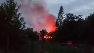 Пожар Азотный Донецк 14 06 2017