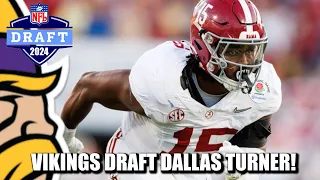 Minnesota Vikings Draft Alabama Edge Rusher Dallas Turner #17 Overall!