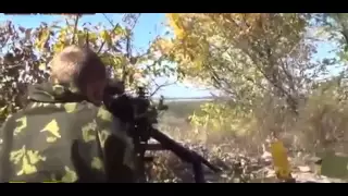 Ukraine War   Ukrainian targeted rapid fire machine gun