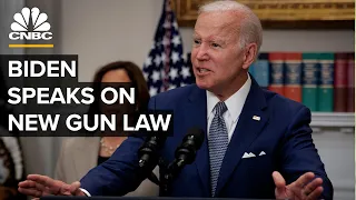 Biden hosts an event on the passage of new legislation to reduce gun violence — 7/11/2022