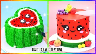 🍕 DRAMA STORYTIME 😎 Yummy & Easy 3D Fondant Fruit Cake  Satisfying Chocolate Cake Ideas