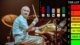 Phil Collins Tier List for Drums with STATS