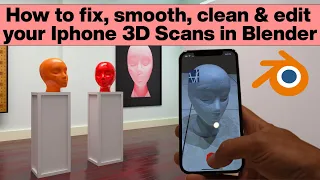 Blender 3d scan editing, Smooth, fill holes & sculpt Tutorial