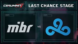 MIBR vs Cloud9 (Overpass) - cs_summit 7: Last Chance Stage - Game 1