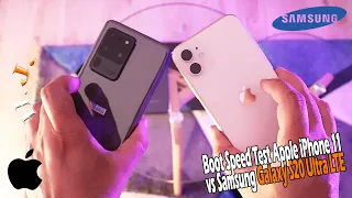 Boot Speed Test Apple iPhone 11 vs Samsung Galaxy S20 Ultra LTE