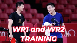 Ma Long & Fan Zhendong TRAINING SESION!