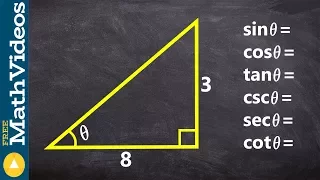 Learn how to find the six trig functions of a right triangle