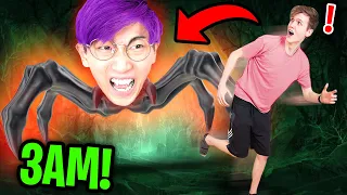 DON'T PLAY ROBLOX SPIDER AT 3AM!! (*JUSTIN GOT ATTACKED* SPIDER ADAM MAKES A GIANT WEB!!)