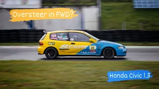 Time Attack Honda Civic - oversteer and drift