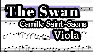 The Swan Viola Sheet Music Backing Track Play Along Partitura