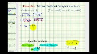 Ex:  Simplify, Add, and Subtract Imaginary and Complex Numbers