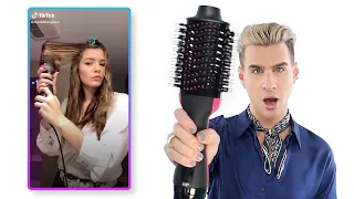 Pro Hairdresser Tries The Revlon One Step Hair Dryer (as seen on tiktok)