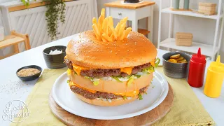 Ein Big Mac, der seinen Namen verdient! | XXL Burger mit selbst gemachter Soße, Käse und Fritten