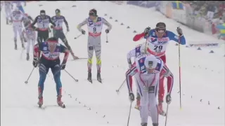 Northug, Bauer, Olsson (swedish comments) 50km classic mass start finish VM Falun 2015