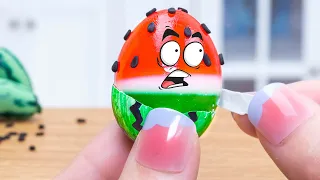 Jelly Egg 🌈 Amazing Miniature Watermelon Jelly Egg Recipe Miniature Ideas Dessert By Mini Cakes