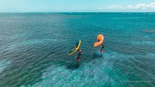 Wing Foiling in Surf - Puerto Rico