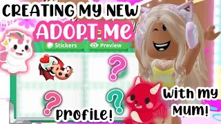 CREATING OUR PROFILES!+ MY MUMS VOICE REVEAL?!😱💕🏙️#adoptmeroblox #preppyadoptme #preppyroblox