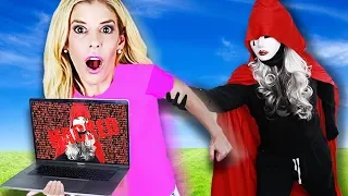 We Escape HACKER Hide and Seek Chase with FIRST E3 Laptop to save Game Master! | Rebecca Zamolo