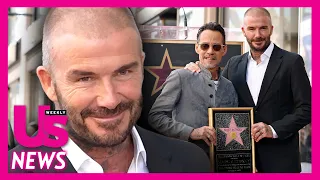 David Beckham Gives Emotional Speech About Marc Anthony At His Hollywood Walk of Fame Ceremony