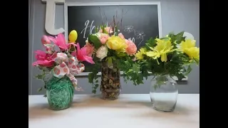 Tricia's Creations: Working With Clear Glass Vases/ Hide The Stems