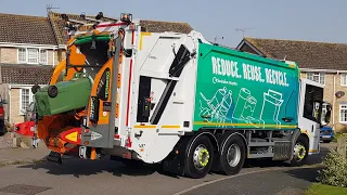 Brand New Geesink N4 Bin Lorry Collecting Green Bins