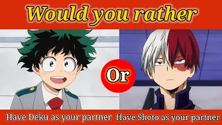 Anime Quiz | Would you rather my hero academia edition | Anime emoji quiz | #mha #myheroacademia