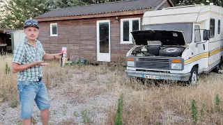 Je tente de démarrer mon vieux camping car abandonné !