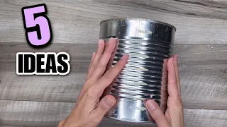 5 Manualidades Con LATAS/Tin Can crafts ideas/Artesanato Com Latinha