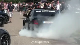 Modified Cars Meeting! Burnouts, Revs, Accelerations & Loud Sounds!