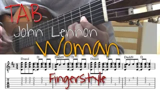 【TAB】WOMAN-John Lennon(Fingerstyle Guitar)