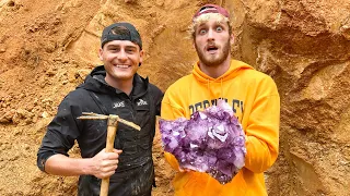 Logan Paul Finds $100,000 Amethyst Crystal! (Unbelievable Find)