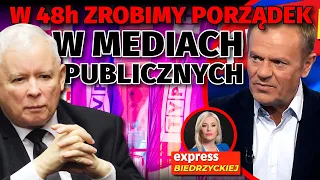 MOCNY plan Tuska - PORZĄDEK w MEDIACH PUBLICZNYCH w 48h! Tusk: Komisja mnie NIE POWSTRZYMA