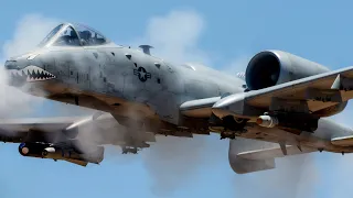 Самый мощный в мире штурмовик A-10 Thunderbolt II в действии.