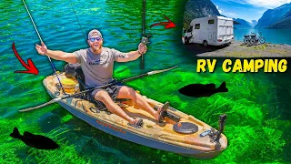 Fishing & Exploring ULTRA Clear Lake FULL of Trophy Bass (Kayak Fishing Adventure) pt. 1