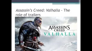 Assassin's Creed: Valhalla and the role of trailers