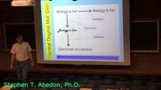 Central Dogma of Molecular Genetics, with Russian