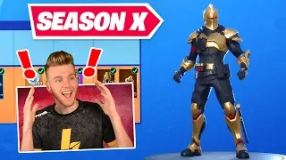 *NEW* SEASON X BATTLEPASS In Fortnite (GOLD KNIGHT?!?)