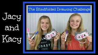 Blindfolded Drawing Challenge ~ Jacy and Kacy