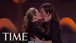 Kate Winslet And Allison Janney Shared An Impromptu Kiss Onstage At The Hollywood Film Awards | TIME