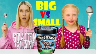 Big vs Small Spoon Food Challenge | Adriana and Markus Adventure