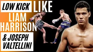 How To Low Kick Like Liam Harrison & Joseph Valtelinni
