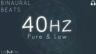 40Hz Gamma | 🎧 Pure Binaural Beats | 432Hz Based | Brain Reset